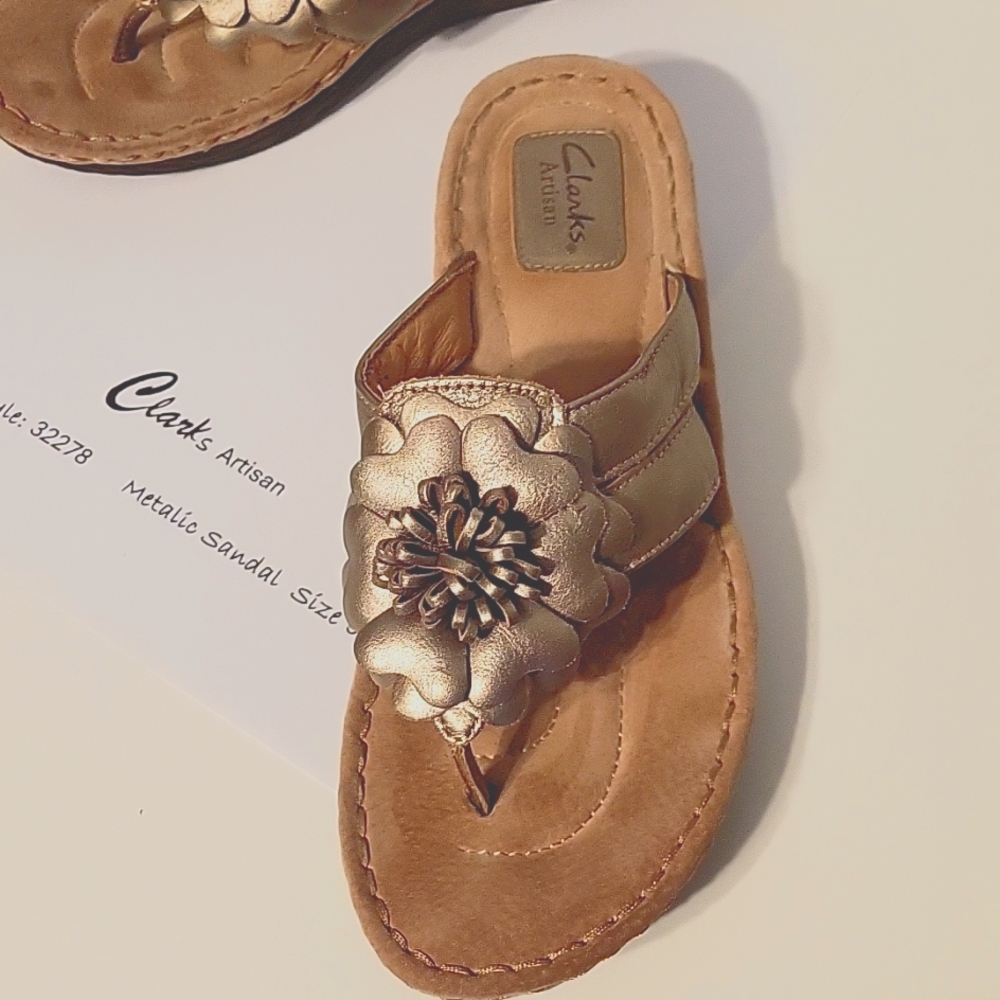 Clarks artisan Metalic Sandals - Picture 2 of 4